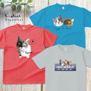 猫さん☆ドライＴシャツ（速乾･吸汗･UPF20）