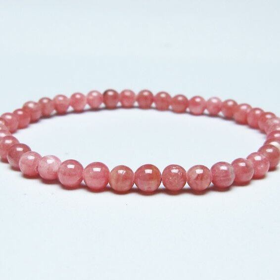 インカローズ ブレスレット 5mm ロードクロサイト ブレス 一点物 メール便可 [M便 1/10] 111-46626