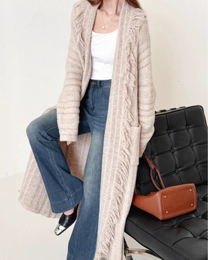 リラックスローブロングカーディガン 2color A0526