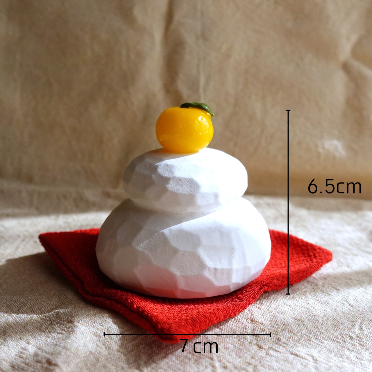 奈良一刀彫 鏡餅 小 | SatsukiStudio -ハンドメイドのガラス