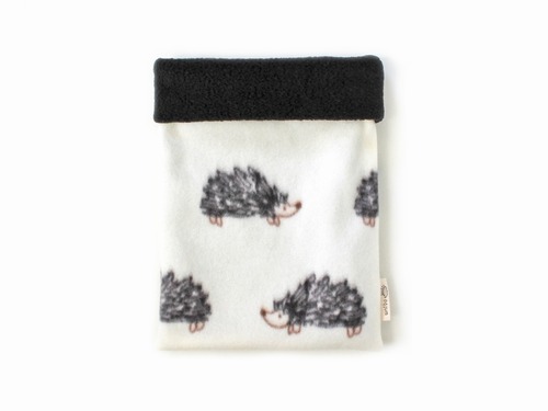ハリネズミ用寝袋 M（冬用） フリース×フリース ハリネズミ ブラック / Regular Snuggle Sack for Hedgehog