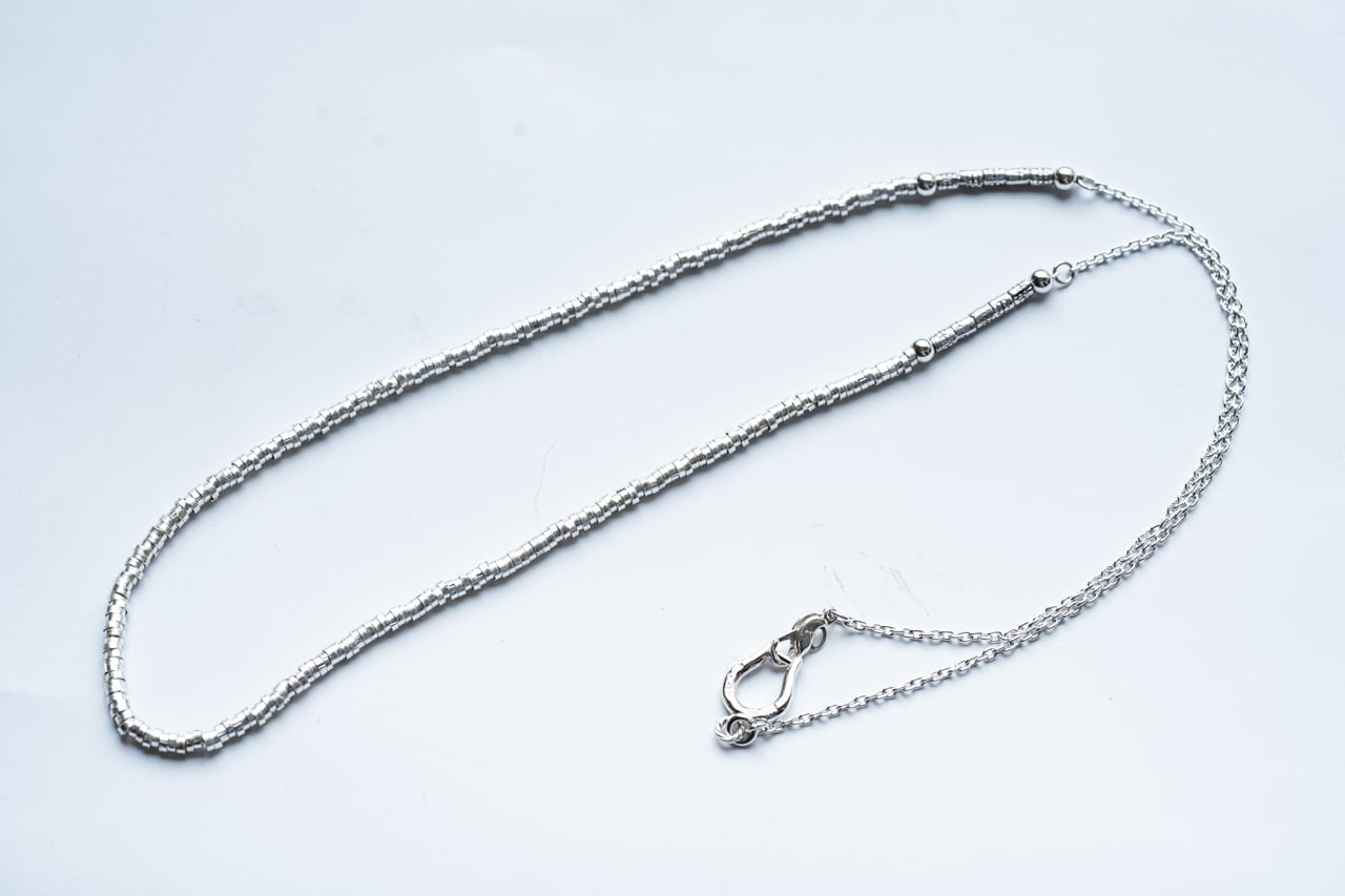 C-041 Horse shoe handmade beads necklace(65cm) | WAKAN SILVER