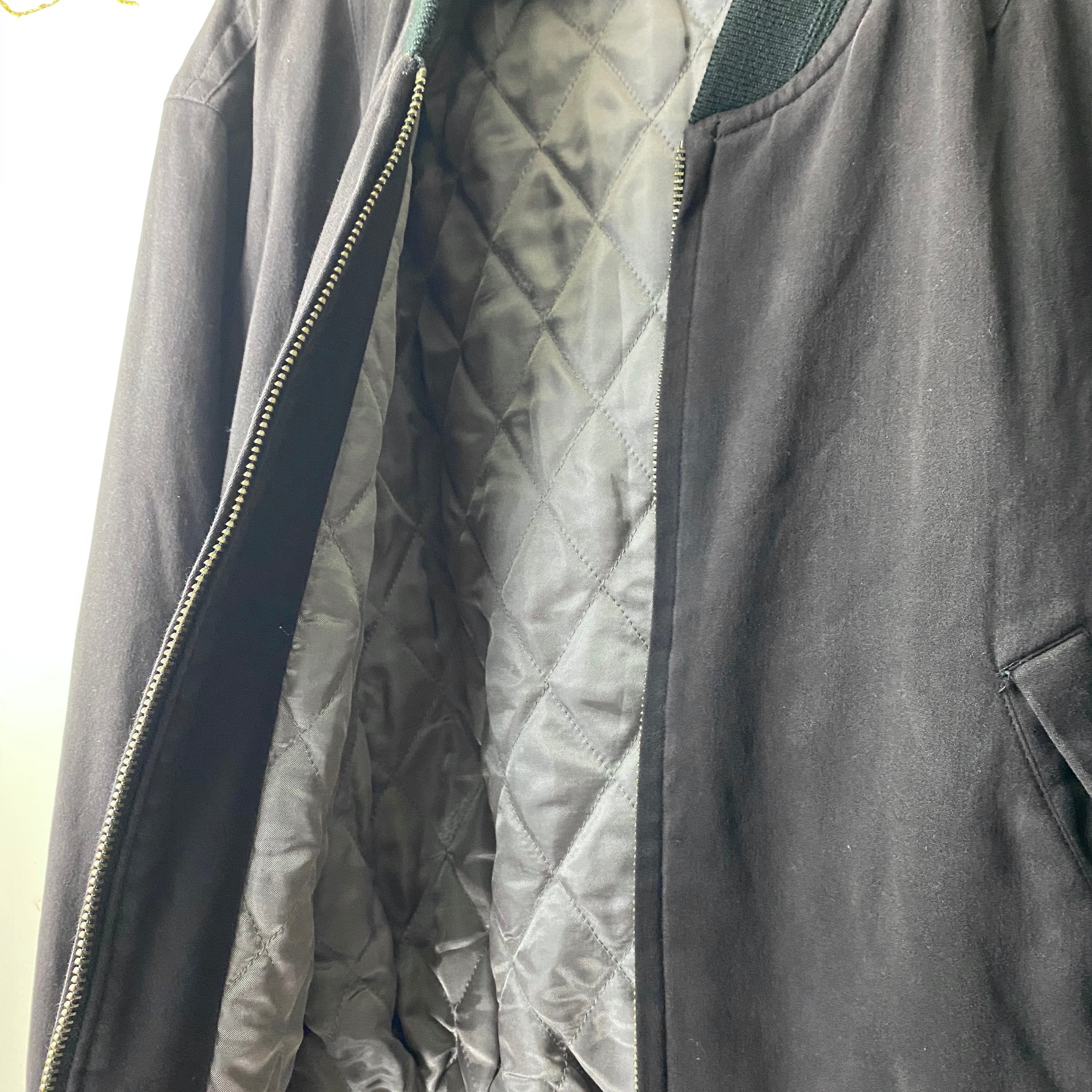 JUN MEN back logo embroidery bomber jacket | NOIR ONLINE