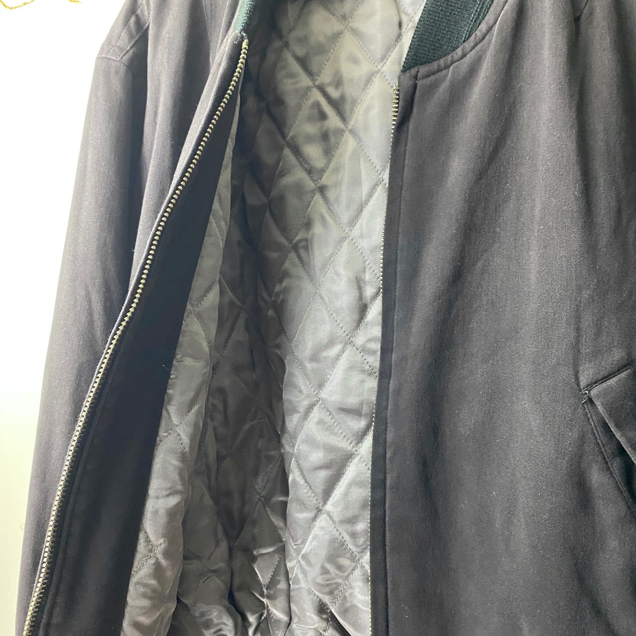 JUN MEN back logo embroidery bomber jacket 