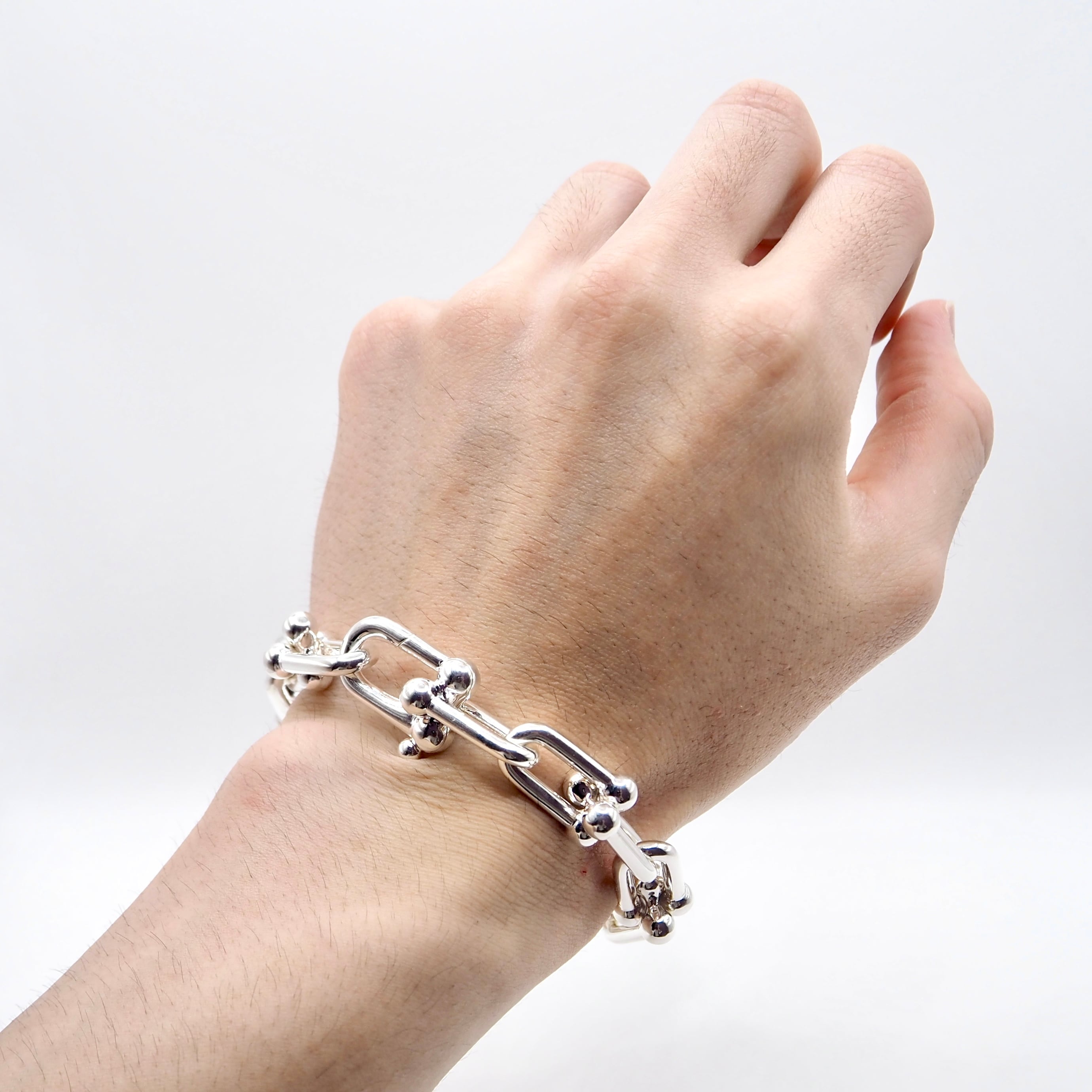 ティファニー ハードウェア ラージリンク 14コマ ブレスレット シルバー Tiffany&Co. ハードウェア ラージリンク ブレスレット 14コマ シルバー