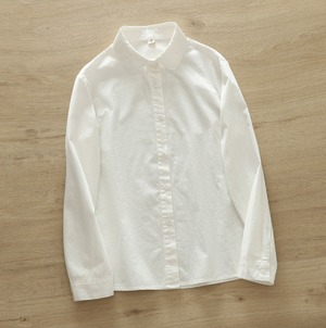 レディース トップス シャツ 前開き 長袖 襟付き 角襟 丸襟 薄手 シンプル カジュアル こなれ感 ラフ ベーシック 無地 春 秋 授業参観 会議 MTG ミーティング 10代 20代 30代 40代 オフィス ビジネス OL 通勤 学生 学校 お出かけ 旅行 海 レストラン 公園 女子会 休日 高原 ホテル ガーデン ショッピング 発表会 コンサート ライブ カフェ フェス プレゼント 普段使い 着回し レイヤード ロールアップ 清楚 定番 S M L XL 白 ホワイト ライトグレー ピンク ブルー