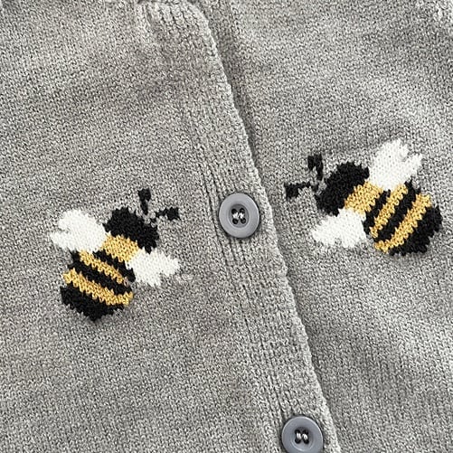 ベビー女の子男の子アニマルモチーフニットロンパース カバーオール