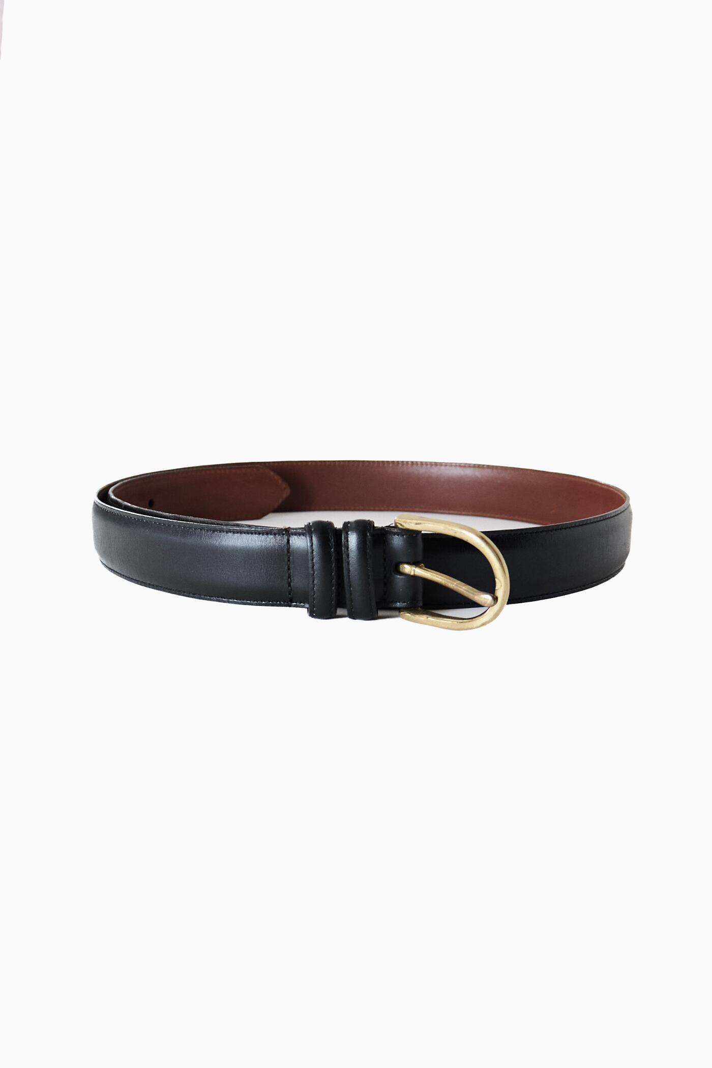 USA製 COACH BLACK LEATHER BELT フレンチカーフスキン 36/90