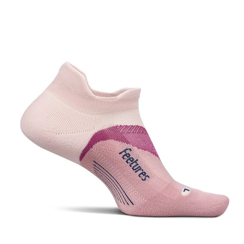 Feetures(フィーチャーズ)ELITE LIGHT CUSHION NO SHOW TAB -Pink Salt ランニングソックス メンズ・レディース