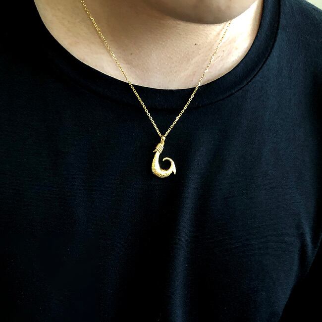 ハワイアンジュエリー 幸運を釣り上げる フィッシュフック ネックレス ハワイアンジュエリー フィッシュフック ネックレス 釣り針