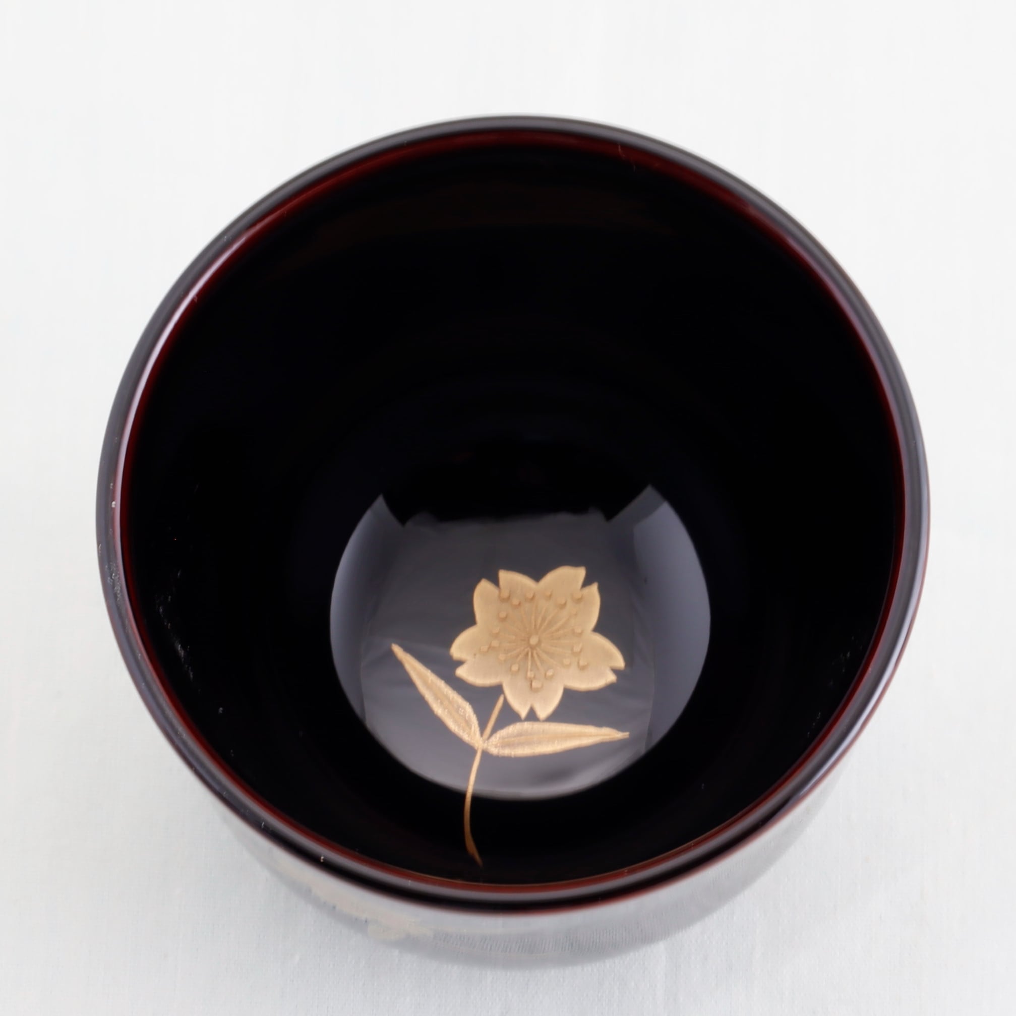 230-5 輪島塗 ぐい呑み／溜塗／桜蒔絵 | 輪島塗 加藤漆器店 公式