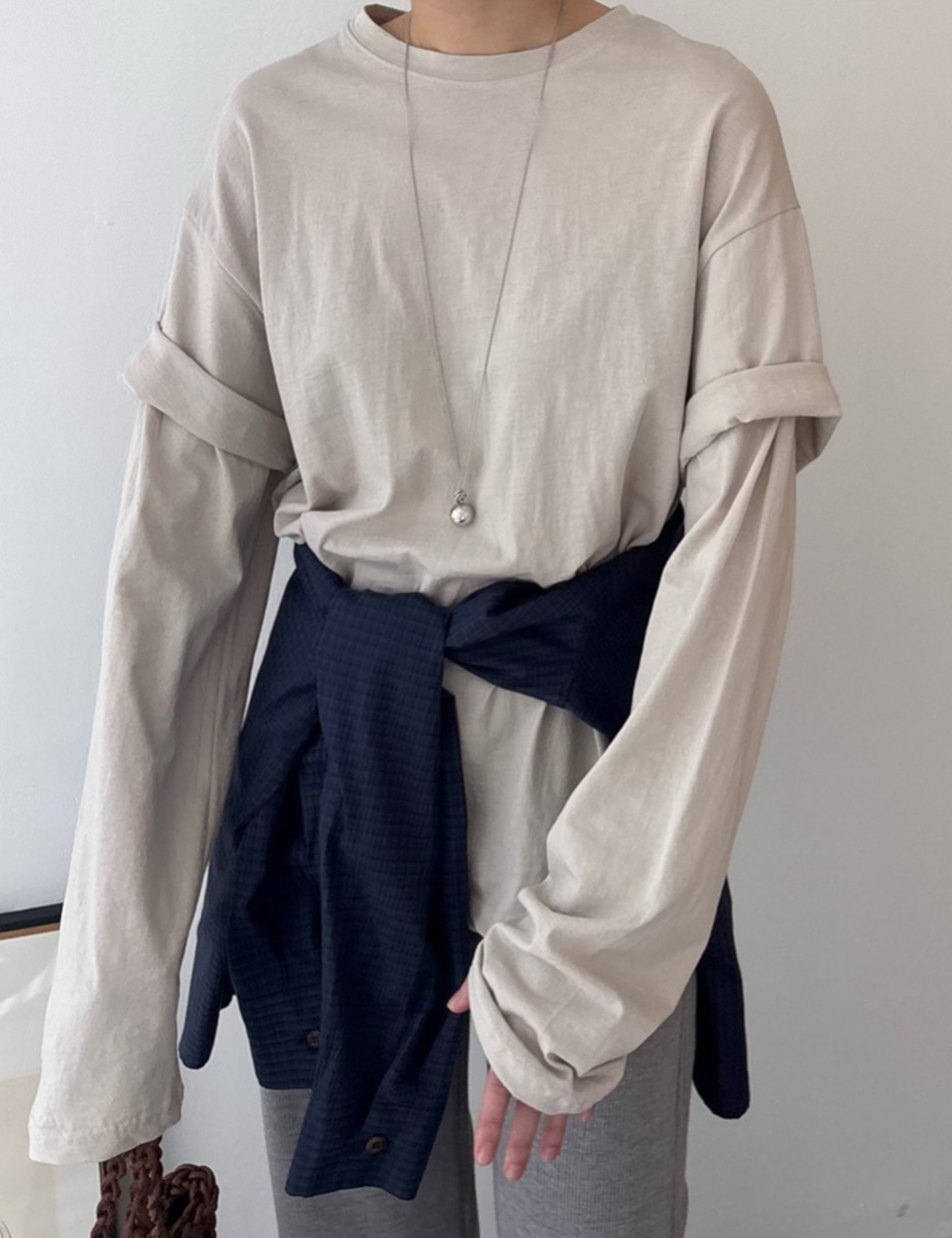 【新作5％OFF・3日間】Simple Layered Tops_4colors