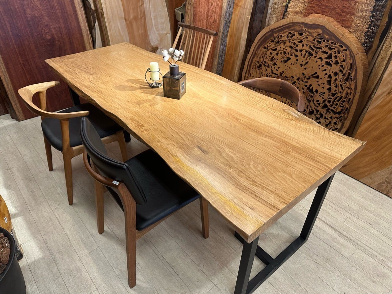 タモ_2040×700-800-890×50_浅草本店_テーブル天板/一枚板 251471 t001