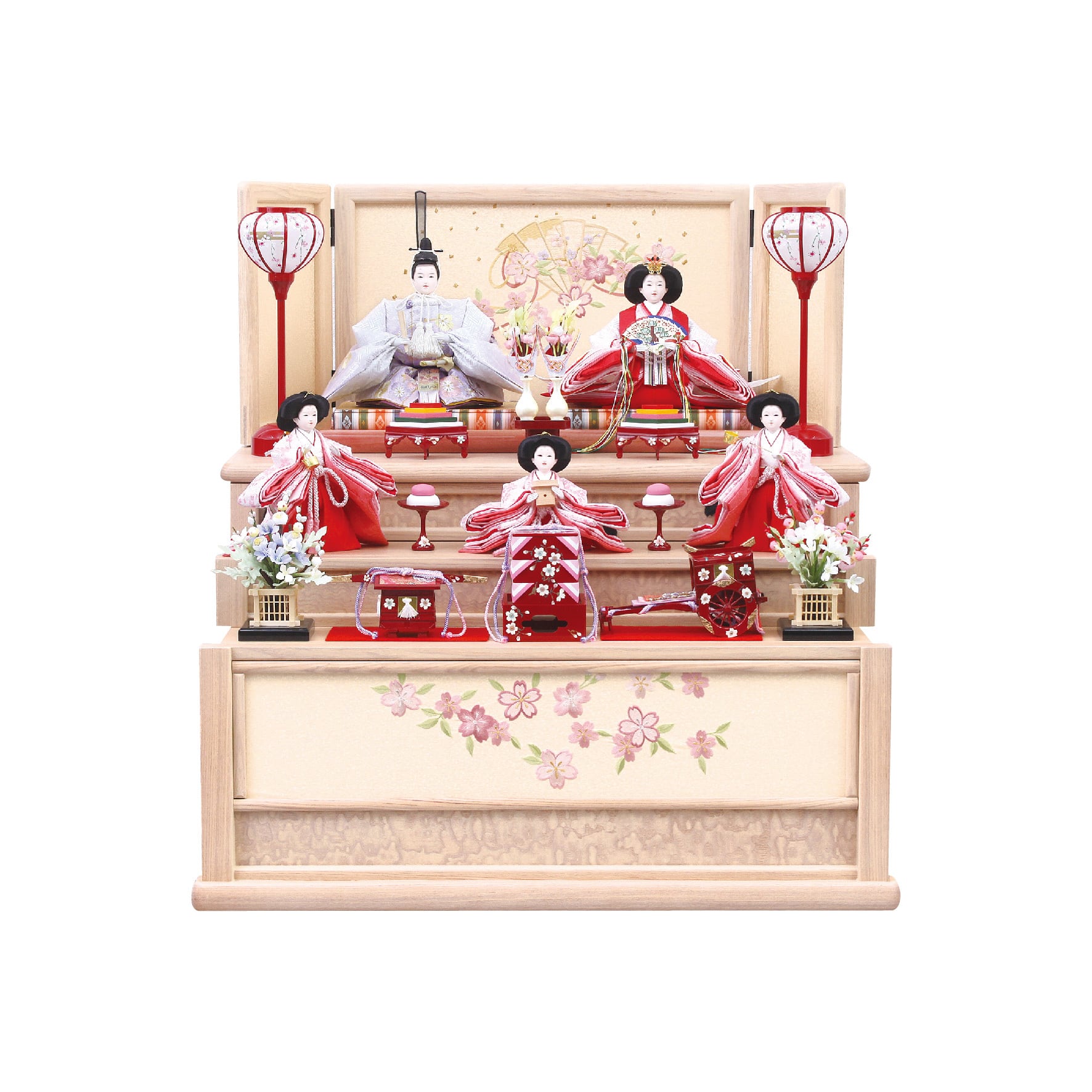 雛人形<三段収納飾り>瑞希|ひな人形