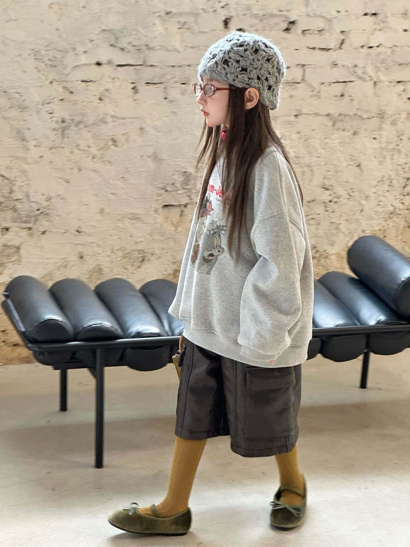 裏起毛イラストトレーナー