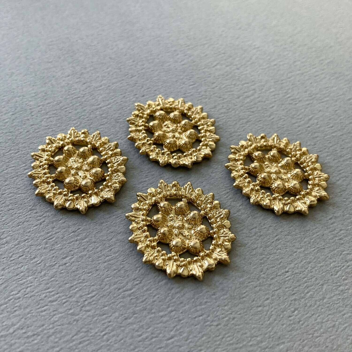 再入荷〉USA真鍮 とげとげオーバル透かしパーツ | Dua-アクセサリー