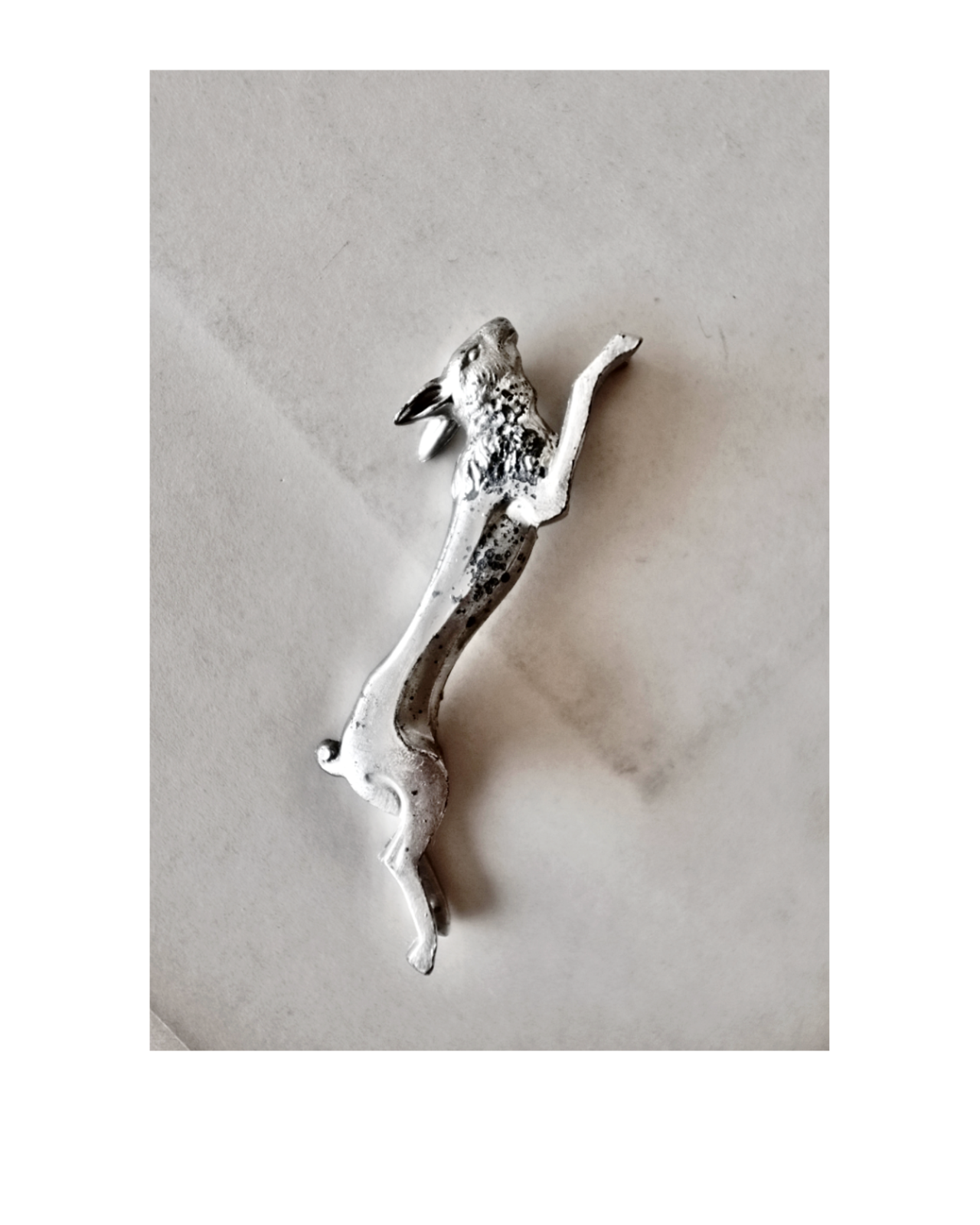 30s フランス 黙想する動物たちとアールデコ的カトラリーレスト うさぎさんa アンティーク