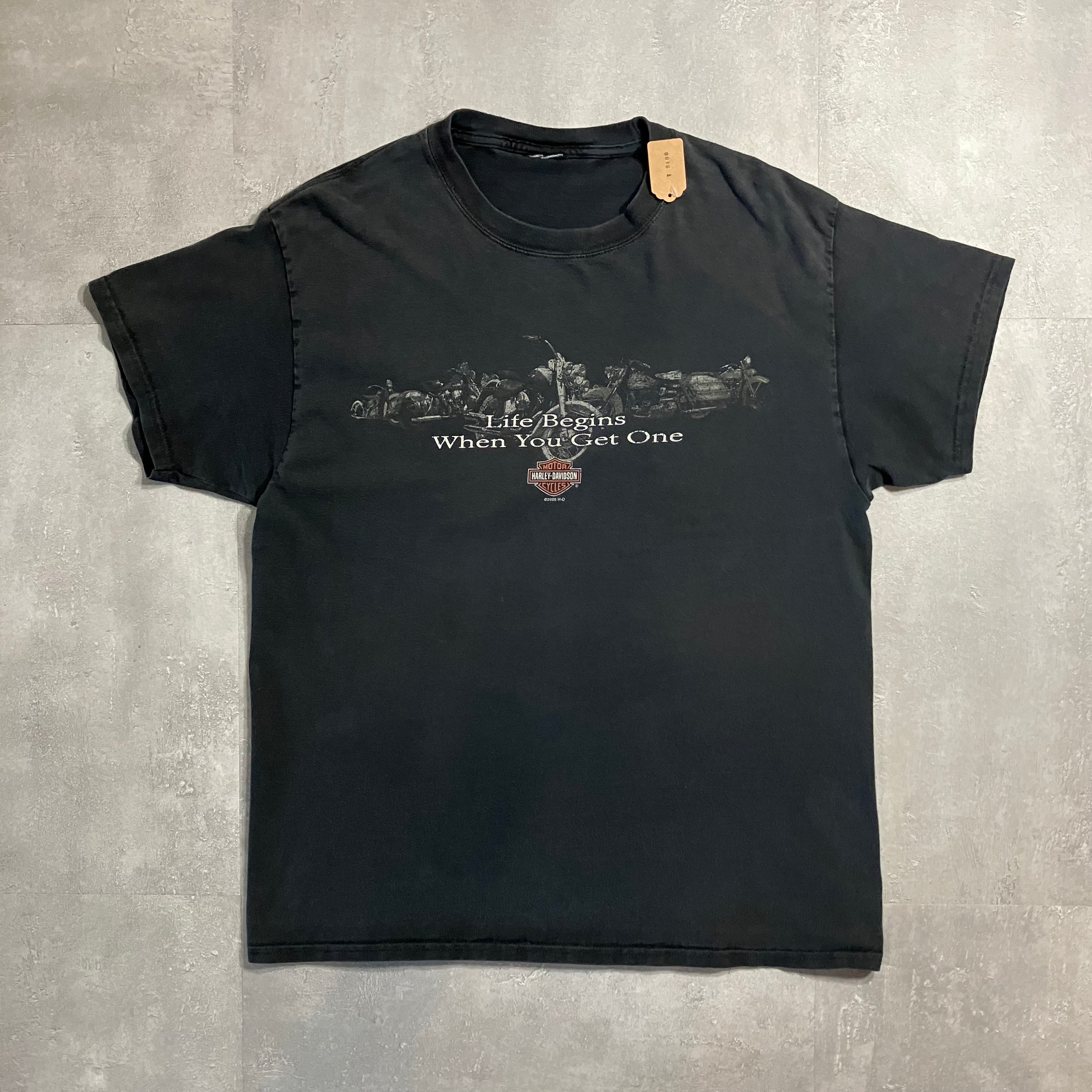 《M size》Harley-Davidson ハーレーダビッドソン プリントTシャツ ブラック 両面プリント No.3662