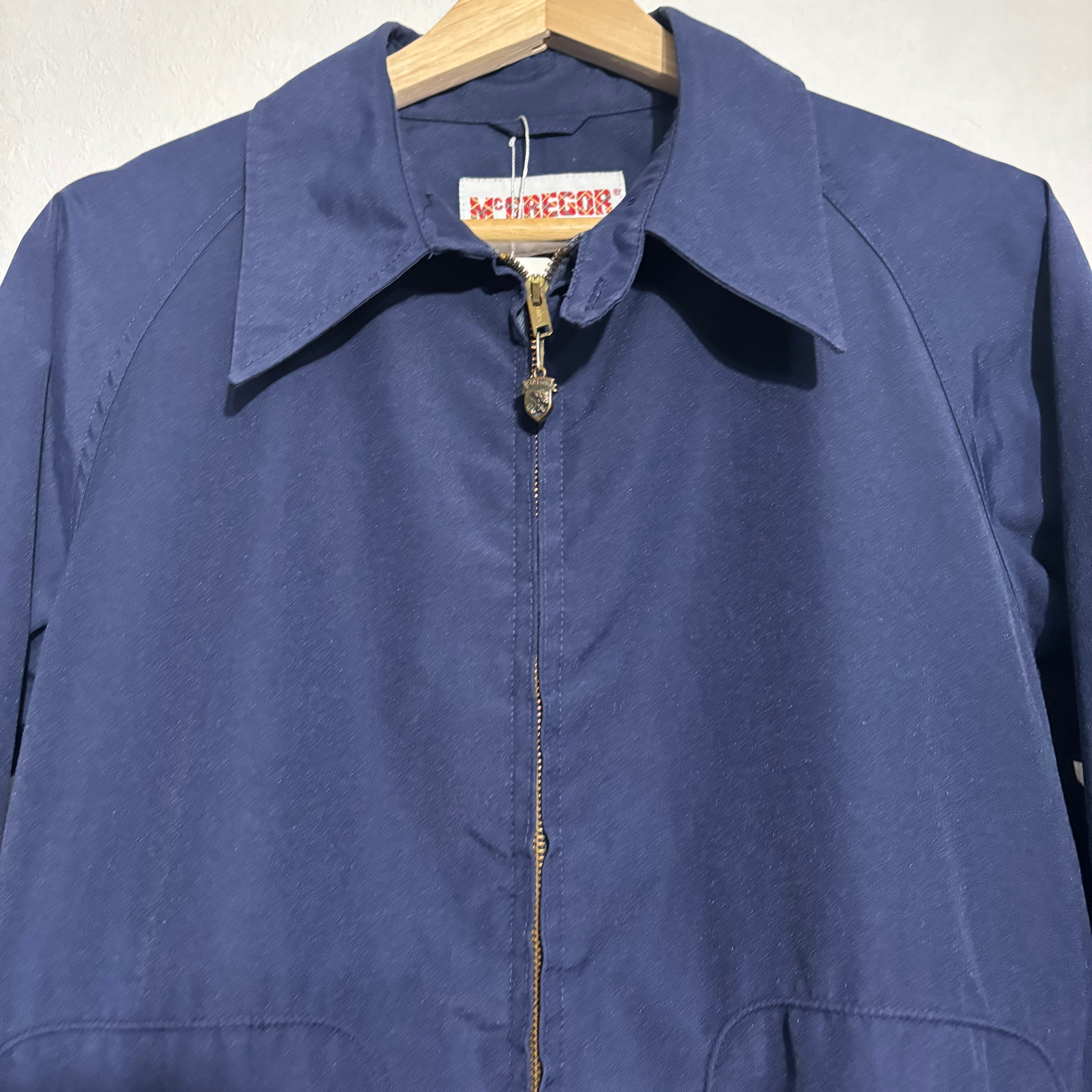 70-80s McGREGOR Drizzler Jacket SERVAL Zip Navy ヴィンテージ