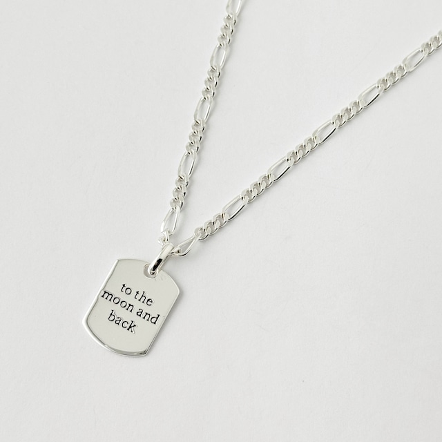 【再入荷】【Message Collection】”to the moon and back”/Silver ペンダント with 太フィガロチェーン