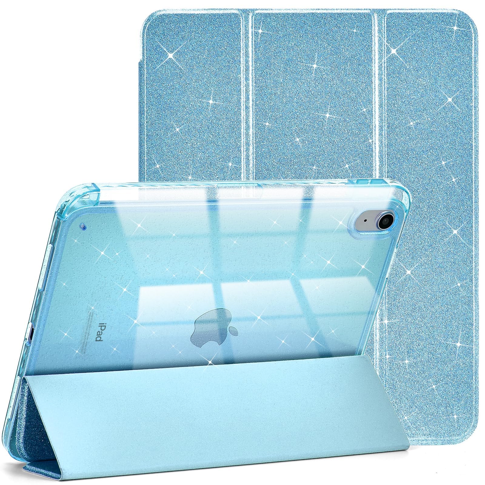 グリッターケース for iPad Air 11" M4/M3/M2 (2026-24) & 10.9" 5/4 (2022-20), ブルー