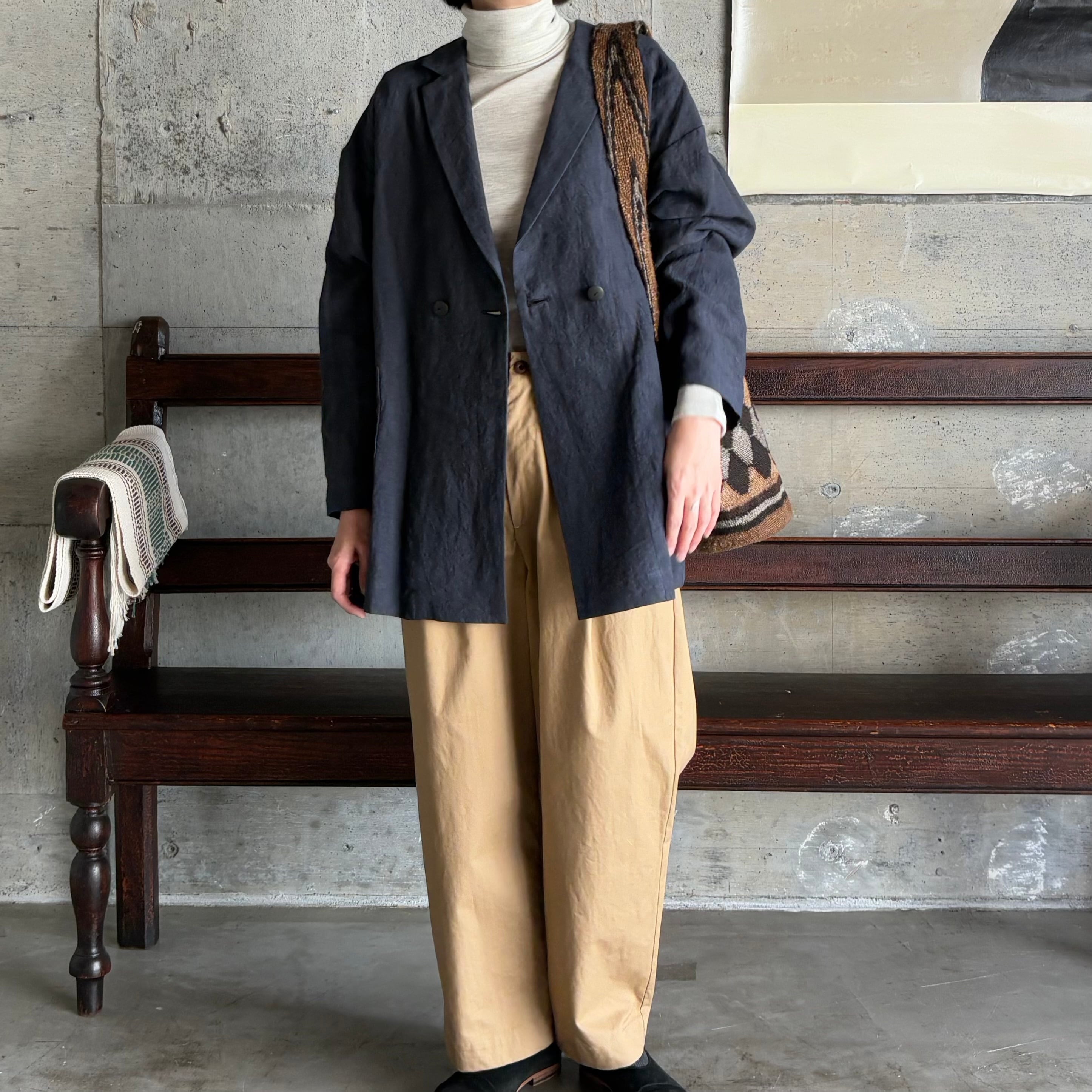 nuhji ぬうじ / ヒューシック 天日干しリネン リラックスジャケット