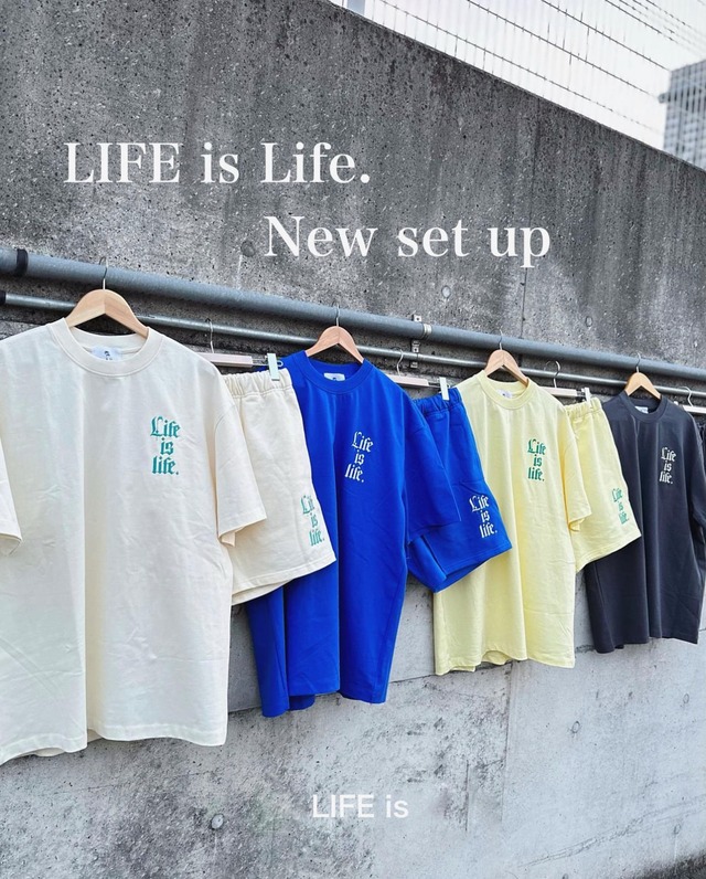 LIFE is lifeエンブロイダリーTシャツ セットアップ可(上)¥7900+tax(¥8690)