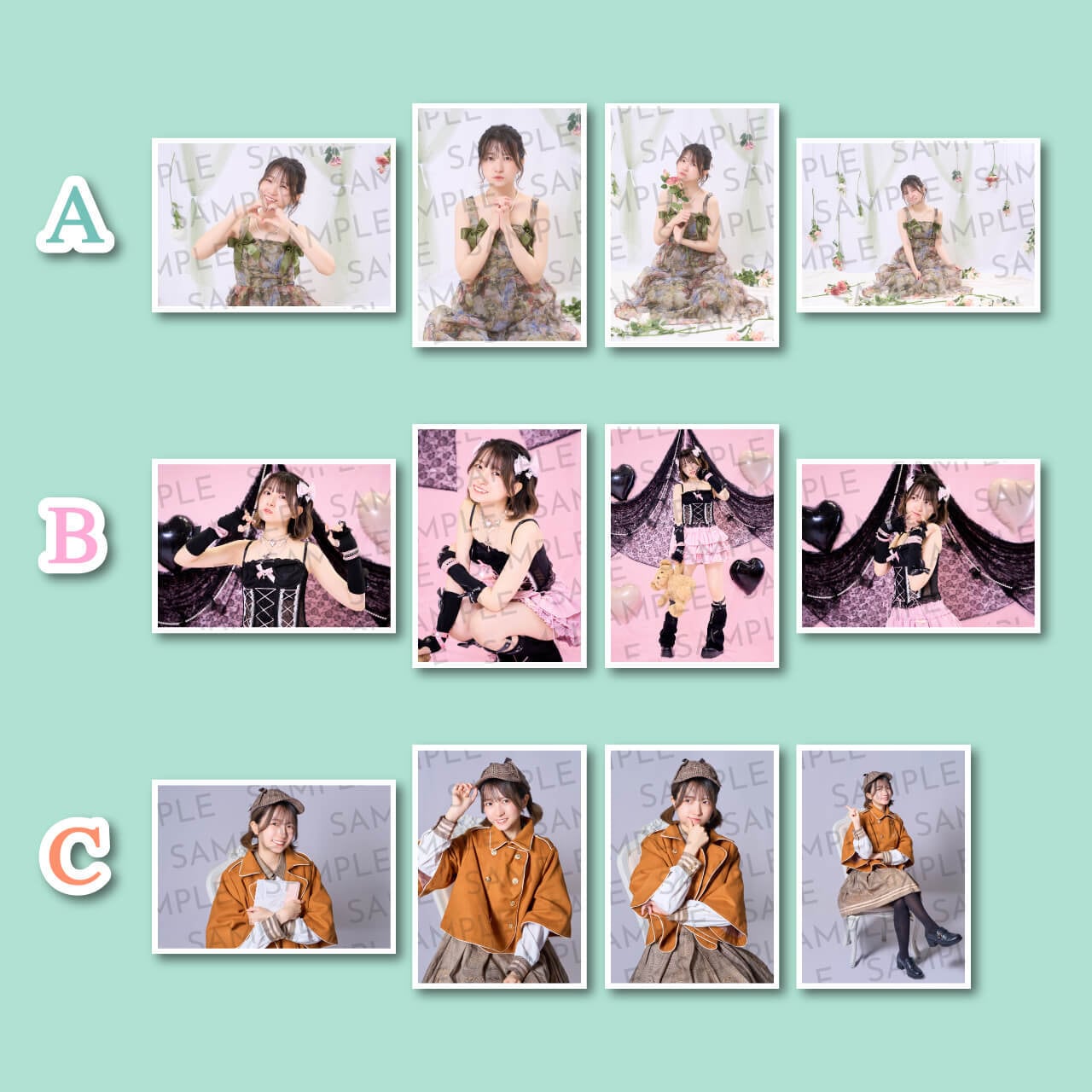 加藤結 生誕記念】ブロマイド4種1セット（×3パターン）【ZR0811