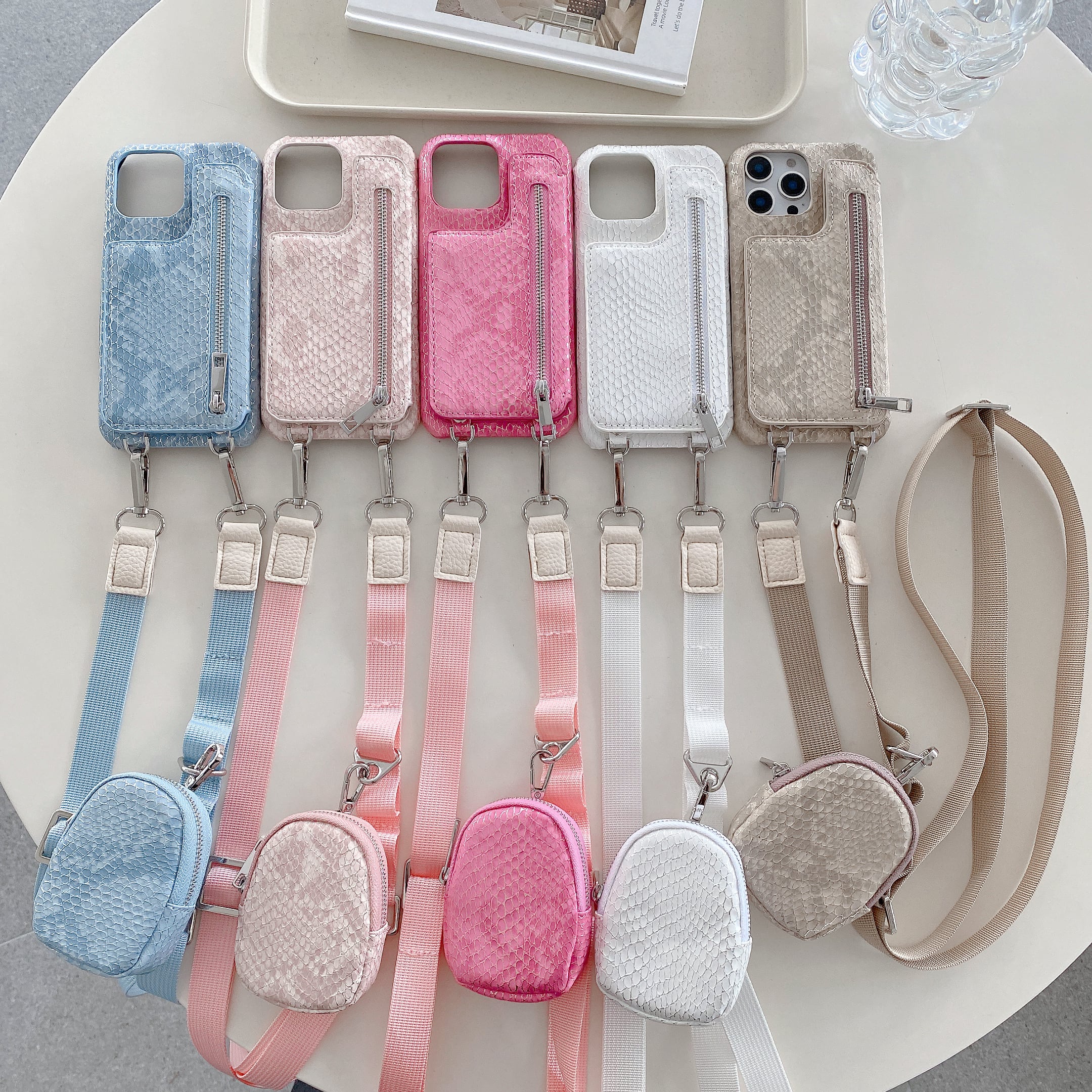 ミラー付き iphone18 17 16 15 14 13 12 ケース ヘビ柄 スマホ