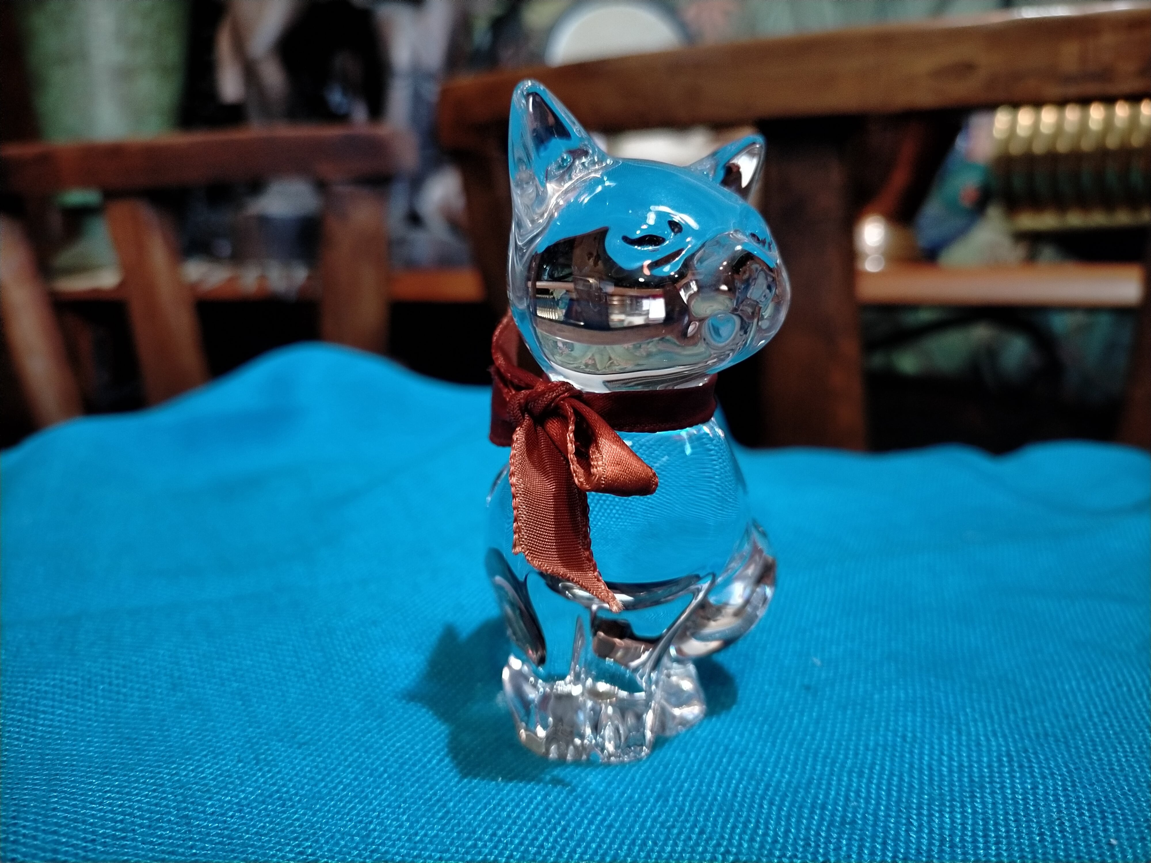 イタリア製クリスタルの猫です まぶし 