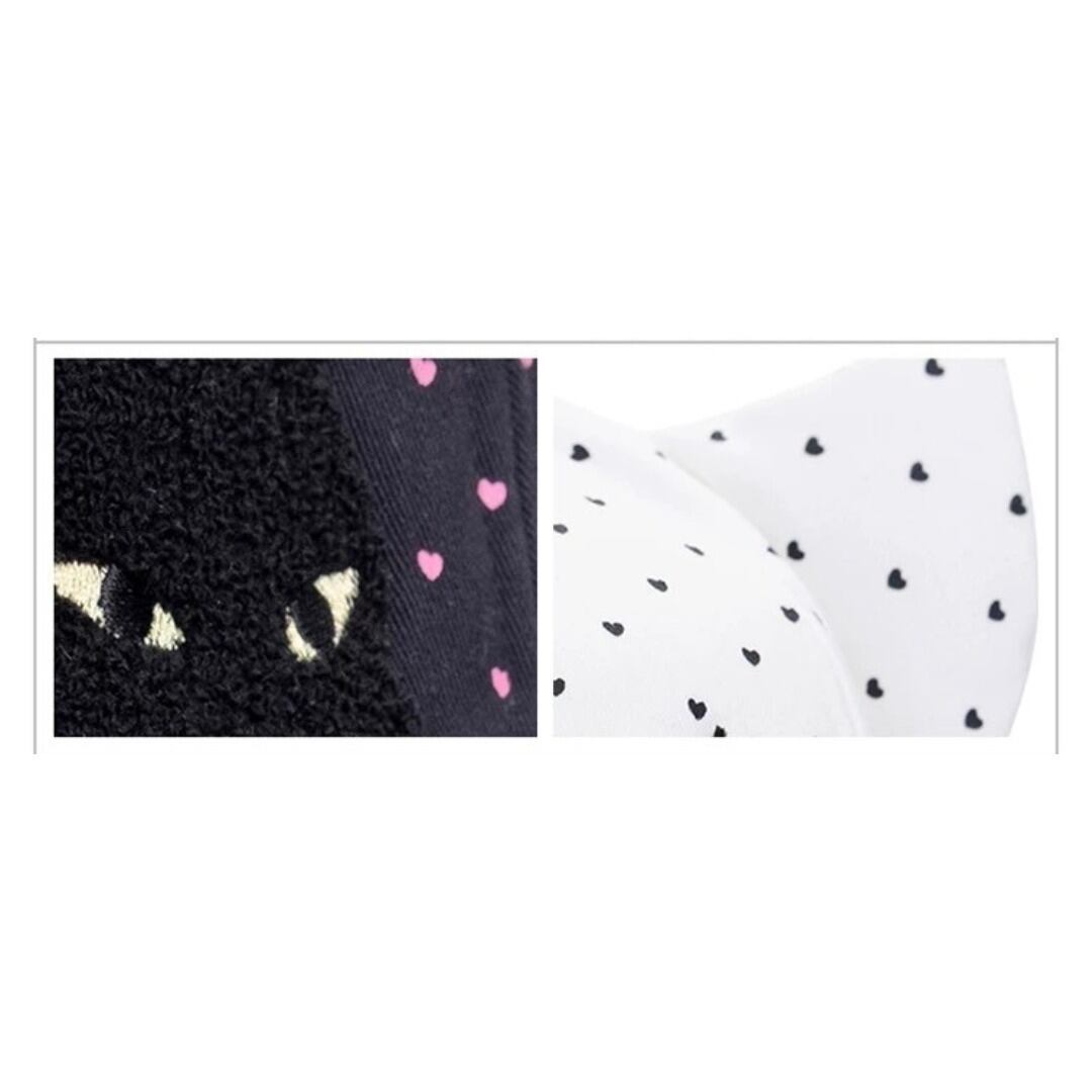 【最終価格】cfierce♡y2k♡帽子、キャップ２点セット♡ CFIERCE ユニセックス 猫耳×ドット キャップ Y2K 猫柄 ホワイト