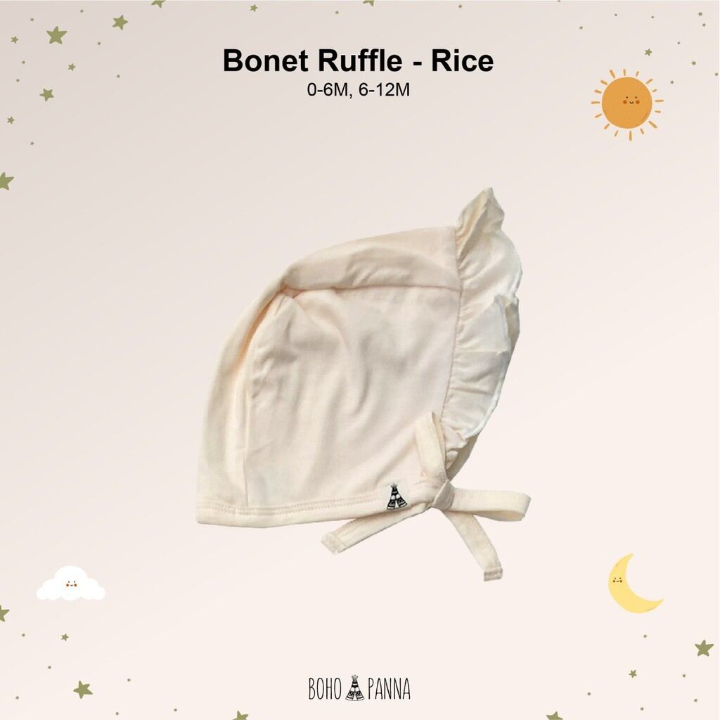 Bohobaby/Ruffle bonnet/0-12m/写真映えにも日除けにも♡ラッフルボンネット