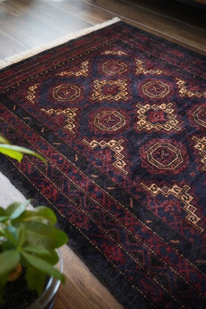 【521】Vintage Afghan Kowdani Baluch rug 1960's