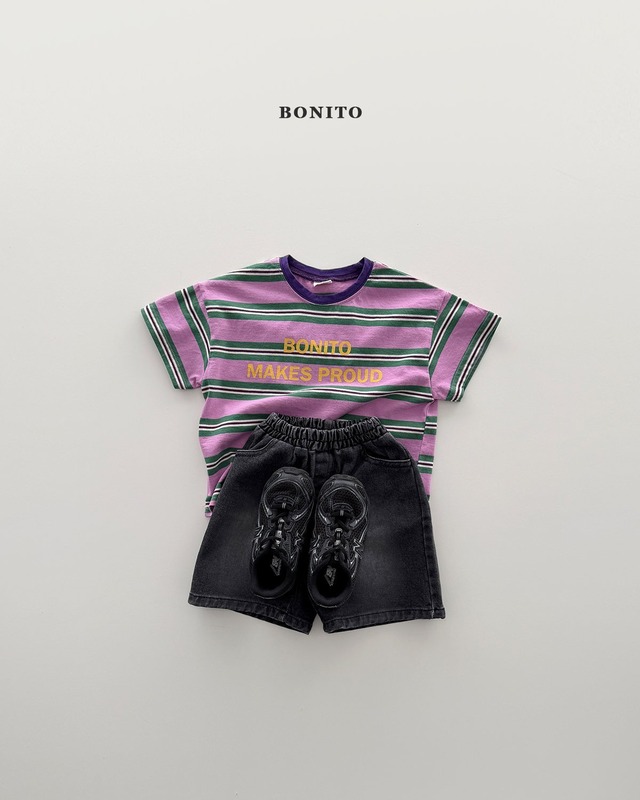 [予約][送料無料]≪BONITO≫Proud Striped T-shirt 2