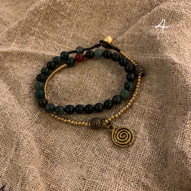 Somedayif民族風のビーズ編みブレスレット 4s