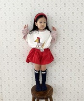 韓国子供服 / 26Autumn / 〖取寄〗Yogurt Mansion / ボンジュールT / キッズ服 *XS~JM*