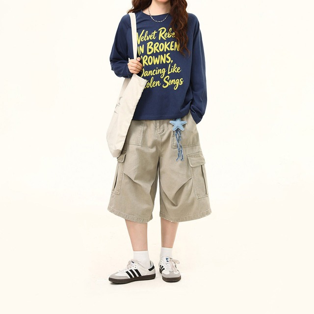 ビッグレタリンググラフィックロングスリーブTシャツ 2col   R02516