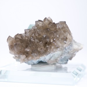 シャンファーリン産 フローライト スモーキークォーツ 共生 / 原石 標本【C_1】