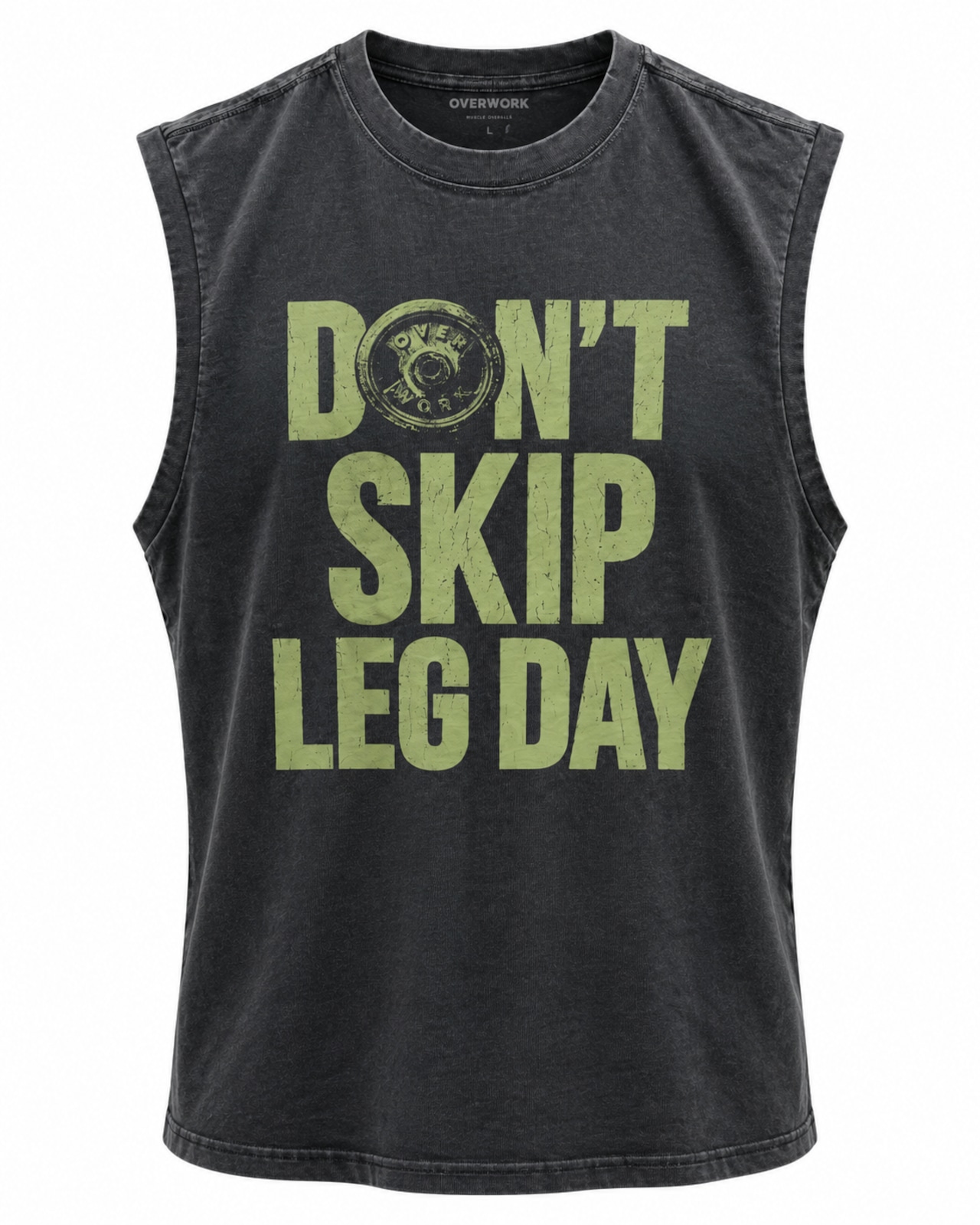 Dont_skip_leg_day_sleeveless_GRAY/YELLOW