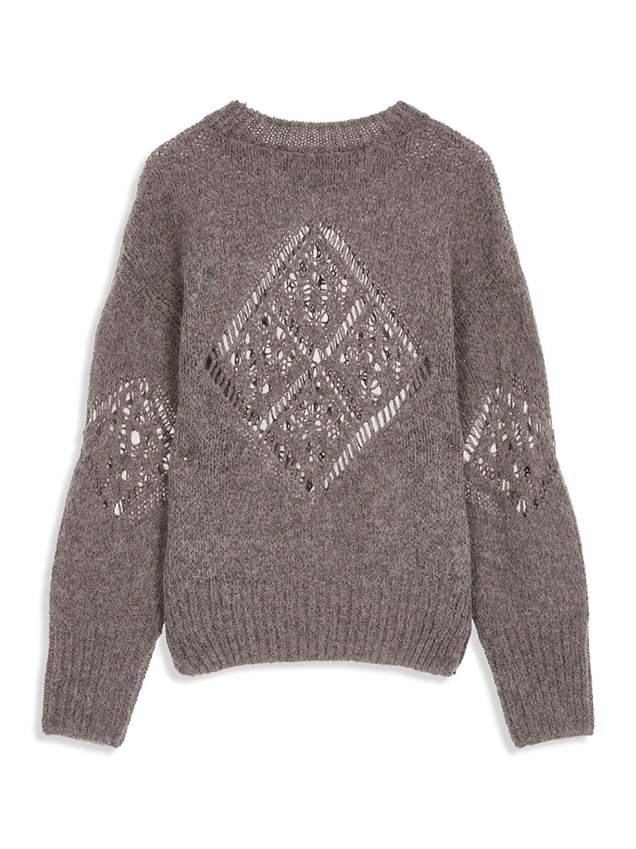 【25AW】OPEN YY オープン ワイワイ / ALPACA ARGYLE POINTELLE PULLOVER / プルオーバー - 7