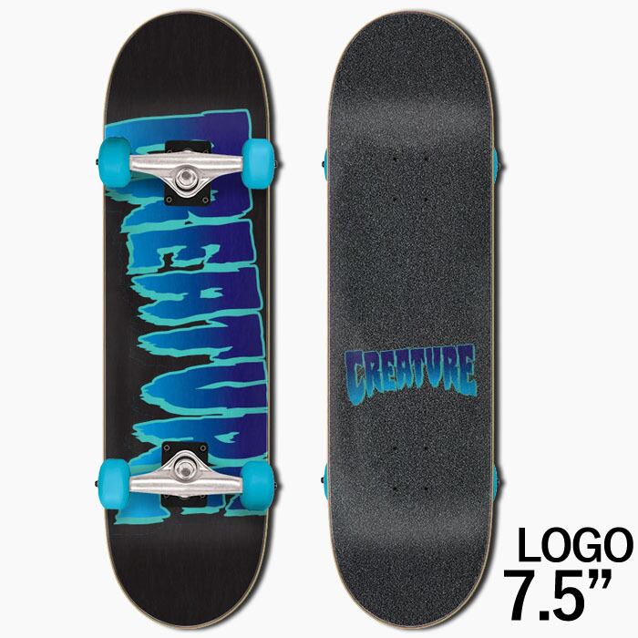 スケボー CREATURE LOGO BLUE DECK 7.5 - スケートボード