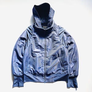 FINAL HOME METALLIC DOUBLE ZIP NYLON JACKET