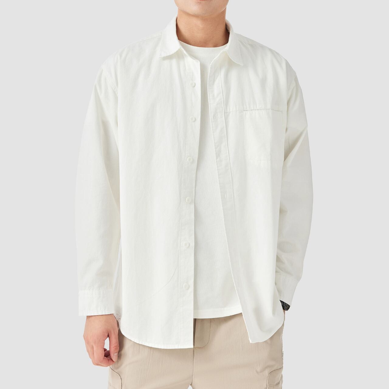 オーバーサイ ズロングスリーブ シャツ 00196