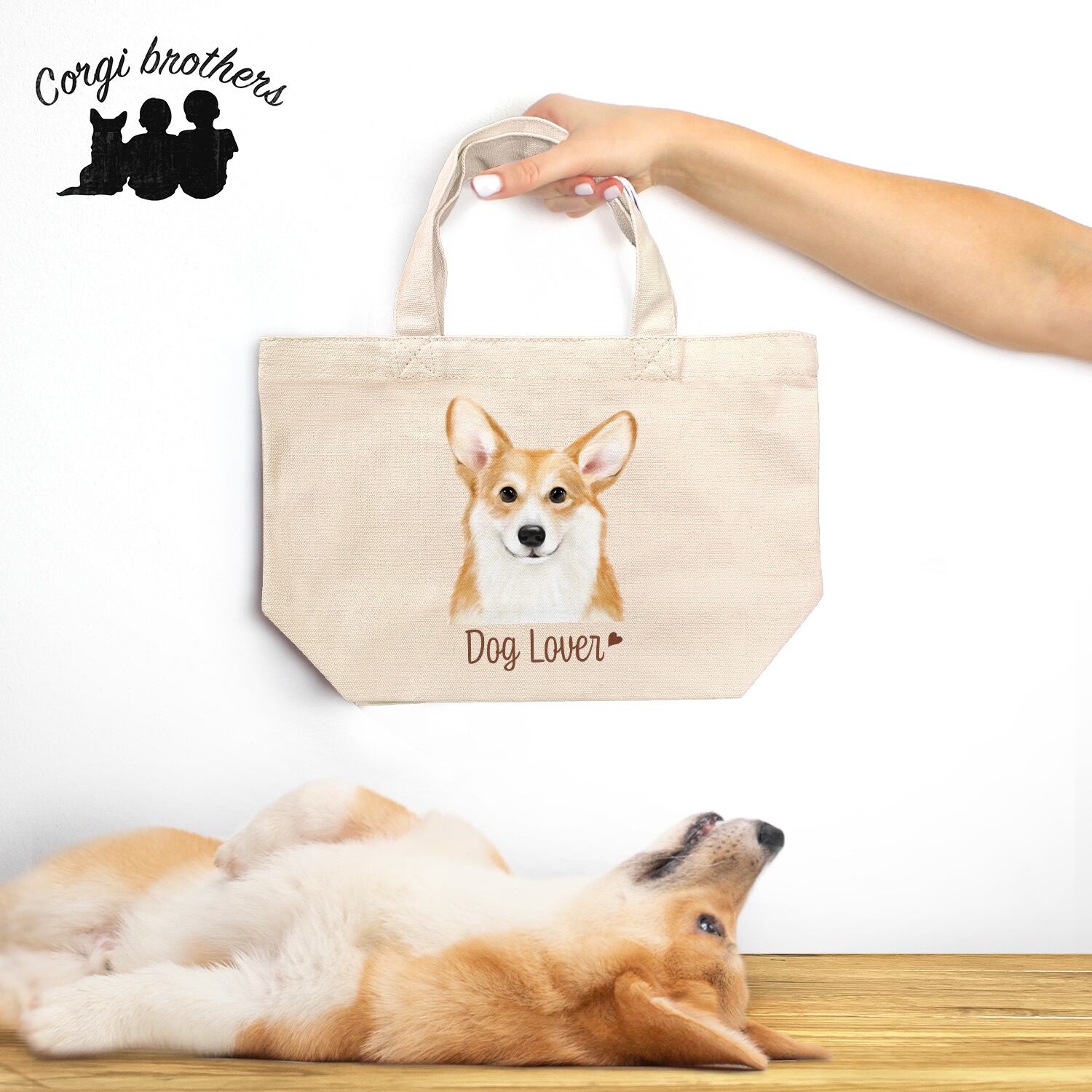 柴犬 水彩画風 毛色2色 】 ミニキャンバス トートバッグ 犬 ペット