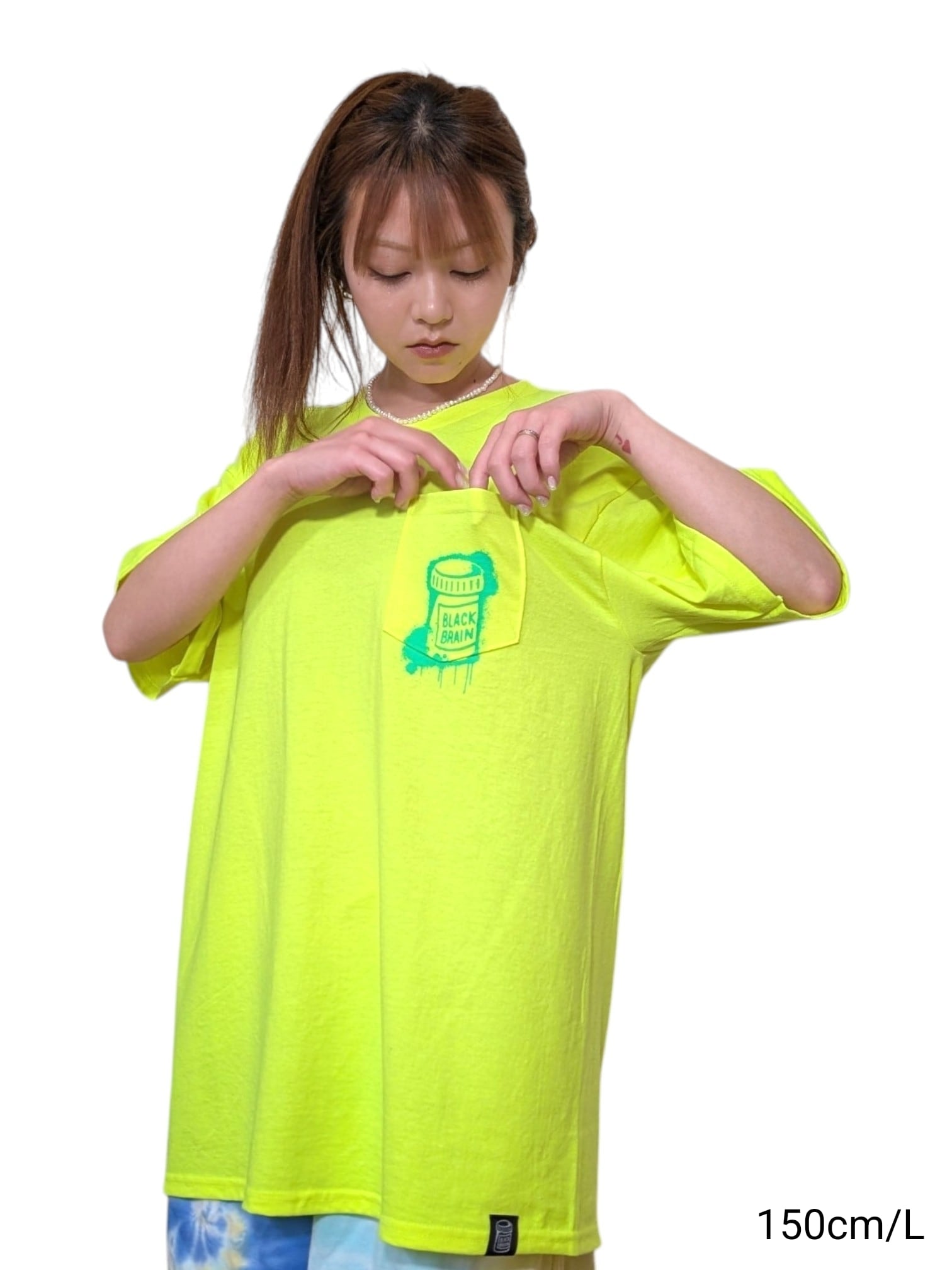 Dripped Pocket SS Tee | BLACK BRAIN