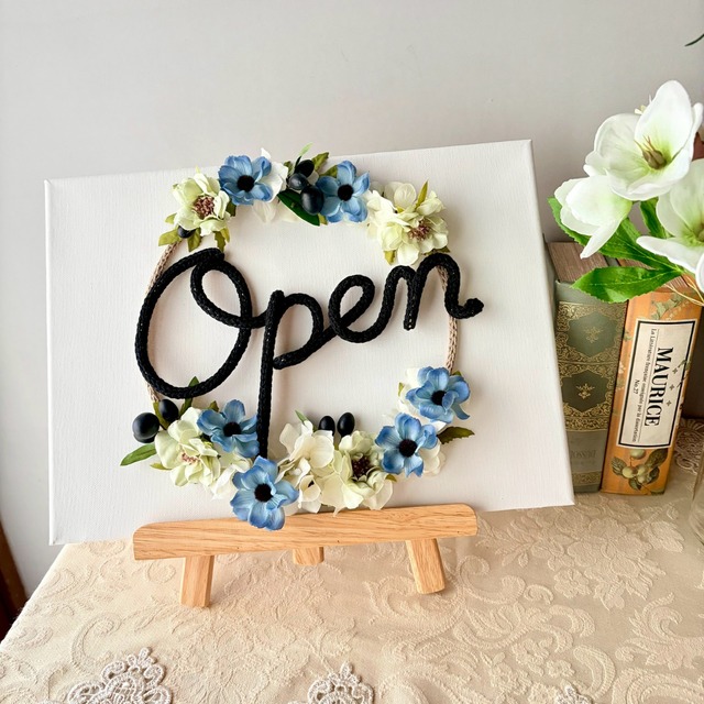 【恋するリース／キャンバス】濃いピンク（※毛糸はお好きなカラーを）