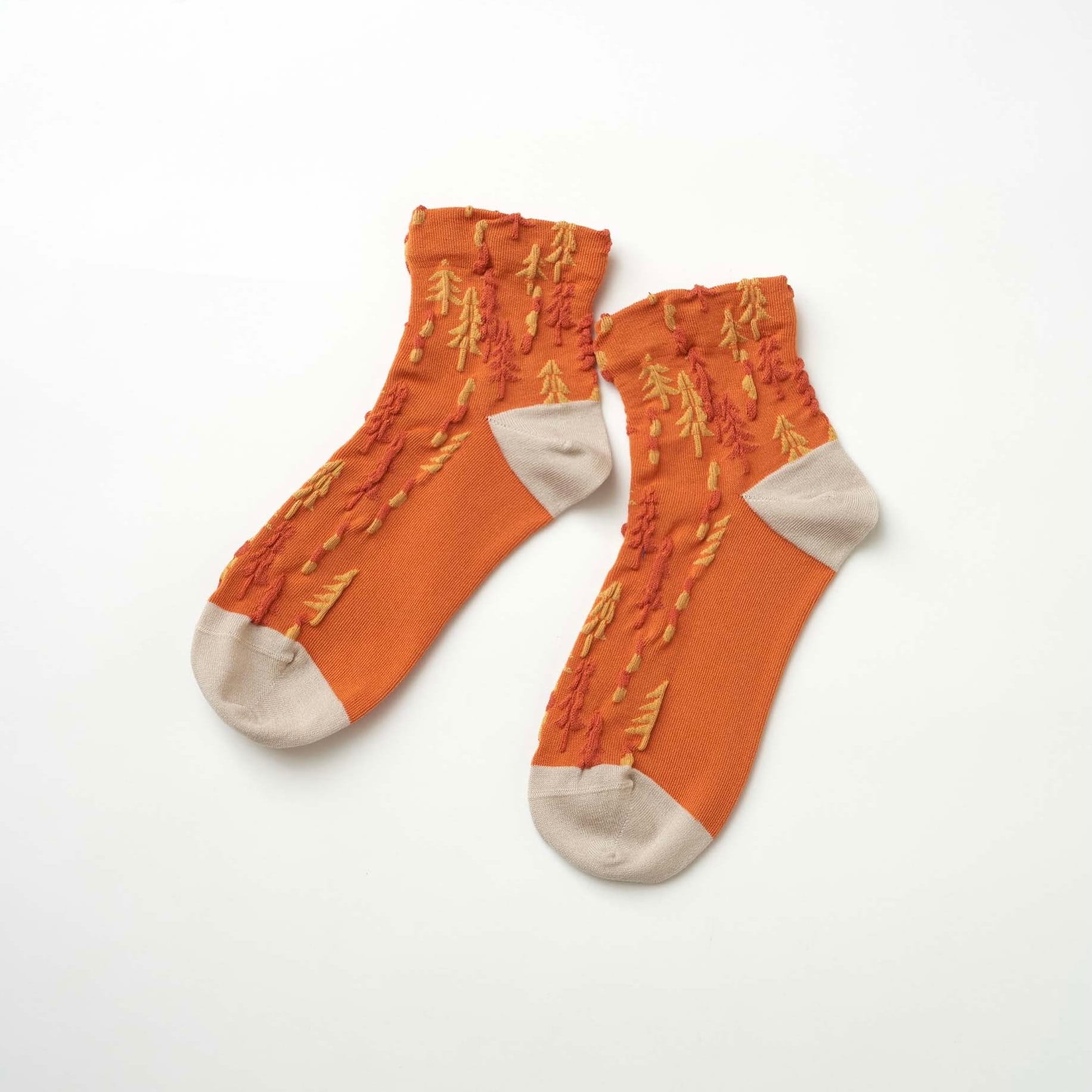 from F |Cotton Ancle socks (puita) orange