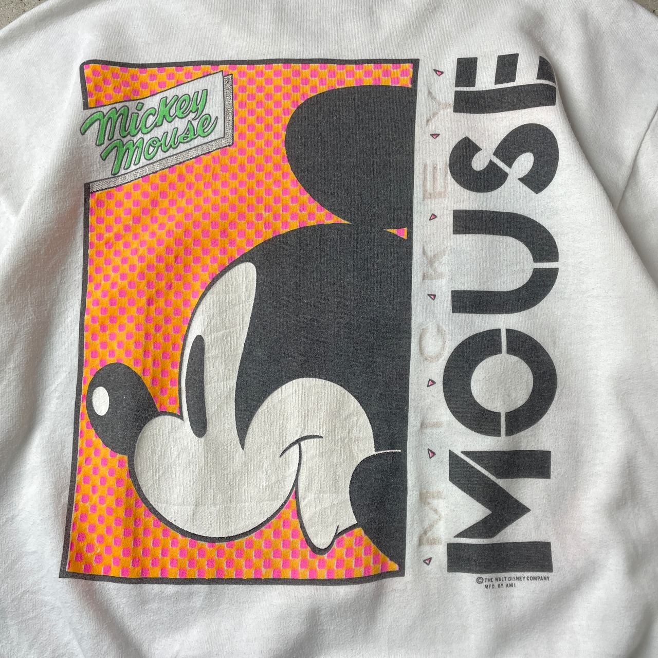 USA製 90年代 MICKEY MOUSE ミッキーマウス 両面プリント スウェット 