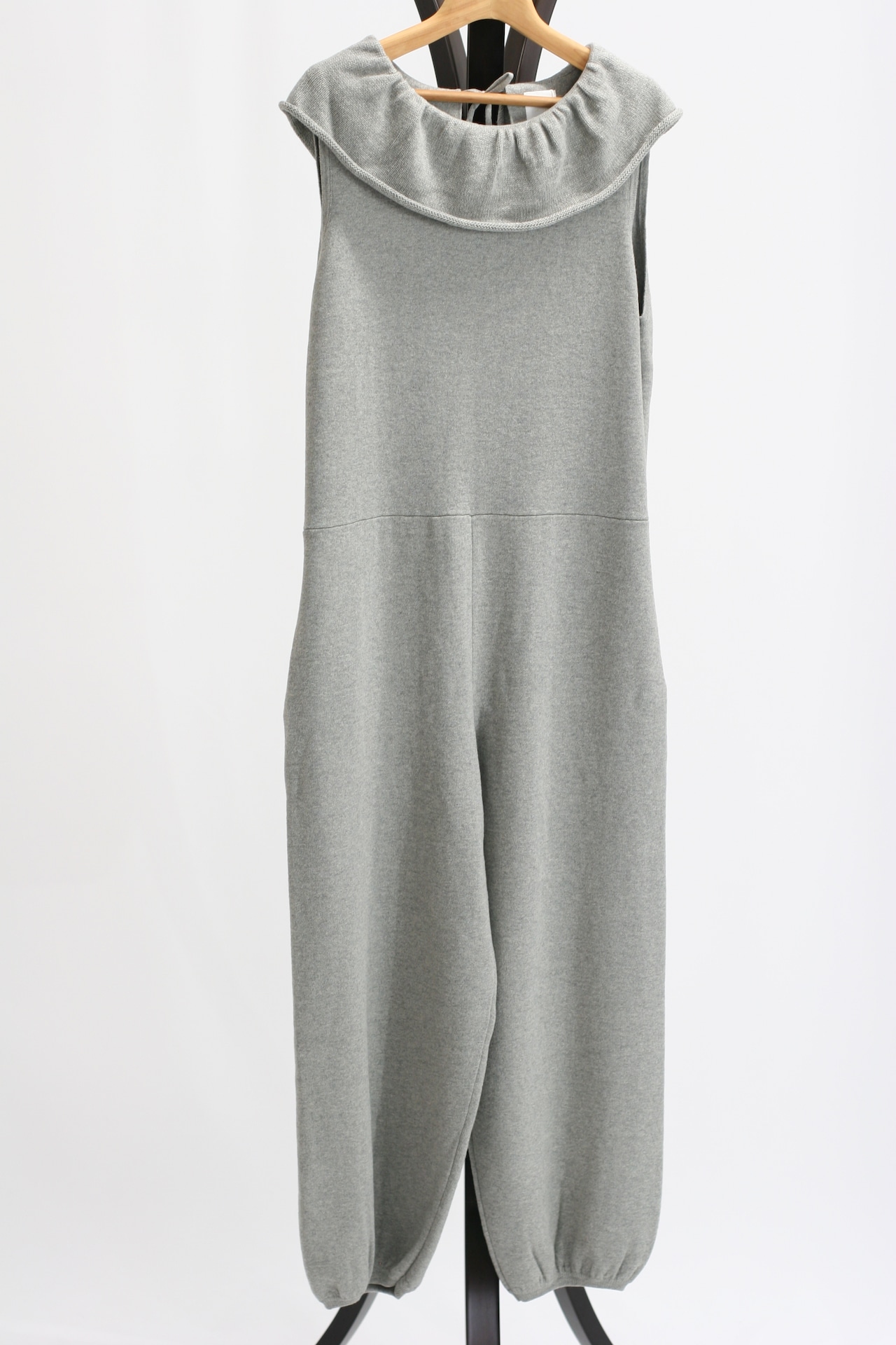 【Gauze#】Pierrot collar knit salopette(G1245)