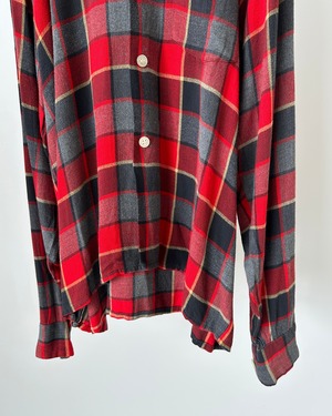 -Arleigh- Vintage 60s M Opencollar Check Shirt